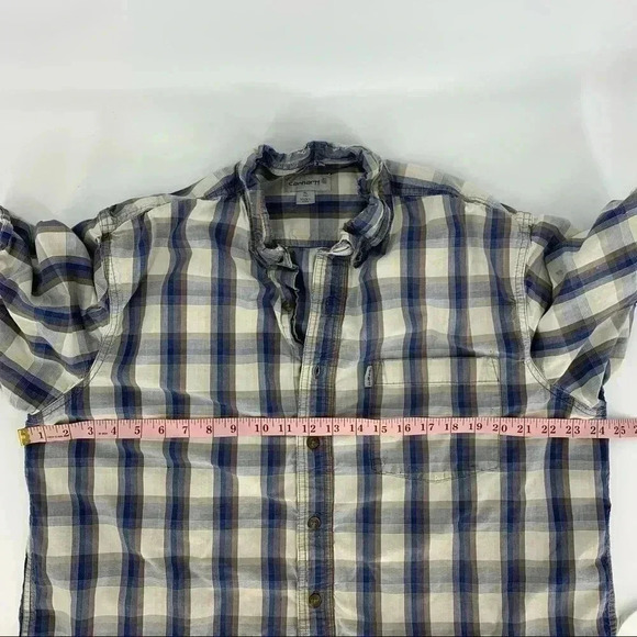 Carhartt XL Tall Short sleeve plaid shirt - Picture 5 of 10